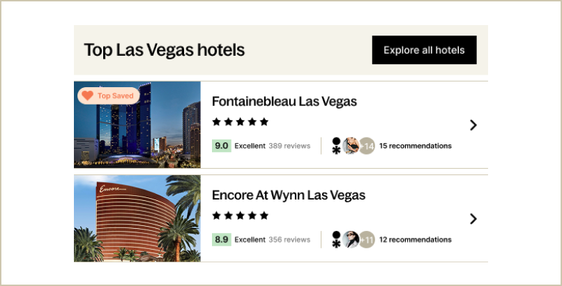 Bookable list widget